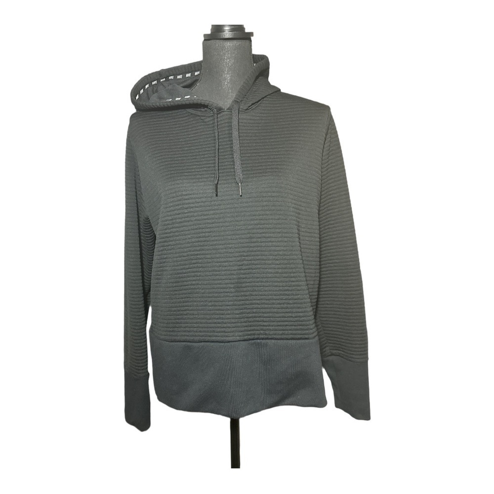 Nike Black Dri-Fit Textured Hoodie Sweatshirt Size Medium